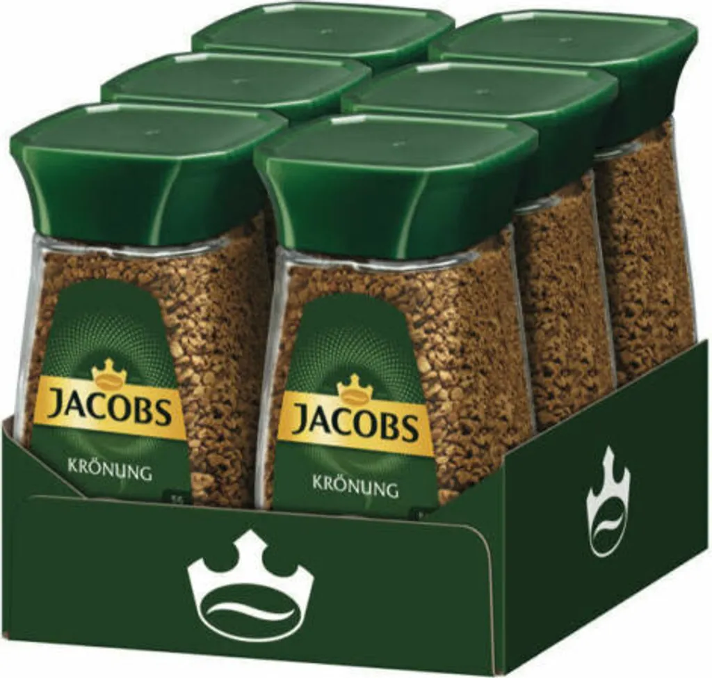 JACOBS Krönung 6 X 100g Löslicher Kaffee Instantkaffee 6 Gläser Löskaffee 3 JACOBS Krönung 6 X 100g Löslicher Kaffee Instantkaffee 6 Gläser Löskaffee