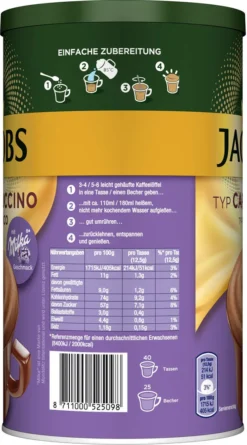 JACOBS Typ Choco Cappuccino 6 X 500 G Dosen Instantkaffee Mit Milka-Geschmack -Bon Cafe Store a16c0ec6d55ea33ef0666f81d86de939