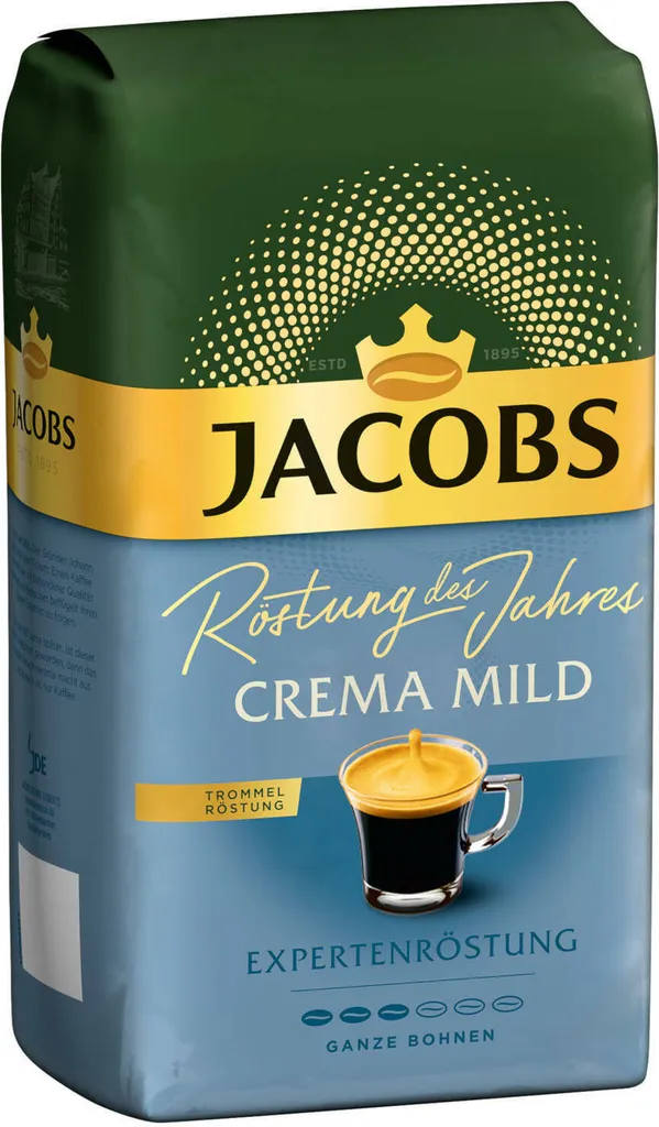 JACOBS Kaffeebohnen Expertenröstung Crema Mild Röstung Des Jahres 3 Kg Ganze Geröstete Bohnen + 1 Jacobs Barista Becher+ 1 Dose 5 JACOBS Kaffeebohnen Expertenröstung Crema Mild Röstung Des Jahres 3 Kg Ganze Geröstete Bohnen + 1 Jacobs Barista Becher+ 1 Dose – Bild 3