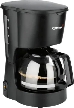 KORONA Kaffeeautomat Glas 5 Tassen Schwarz