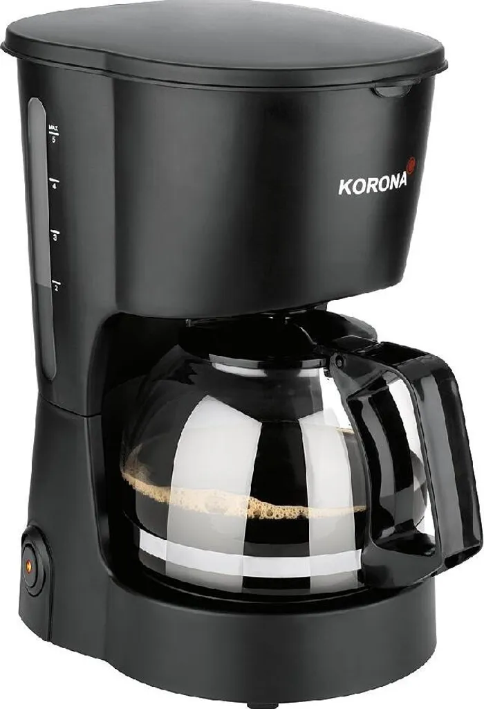 KORONA Kaffeeautomat Glas 5 Tassen Schwarz 3 KORONA Kaffeeautomat Glas 5 Tassen Schwarz