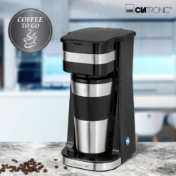 Clatronic KA 3733 Kaffeemaschine Für Coffee To Go, Inkl. 0,4 Liter Kaffeebecher Aus Edelstahl, Ideal Für Auto, Büro Und Unterwegs, Schwarz 20 Clatronic KA 3733 Kaffeemaschine Für Coffee To Go, Inkl. 0,4 Liter Kaffeebecher Aus Edelstahl, Ideal Für Auto, Büro Und Unterwegs, Schwarz -Bon Cafe Store afad1751e27a4d22948abeb37c7051db