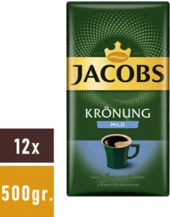 JACOBS Krönung Mild Filterkaffee 12 X 500 G Kaffee Gemahlen -Bon Cafe Store b92c6222bba2a8629a66b6da6745c6d9