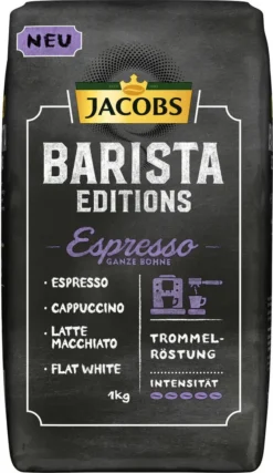 JACOBS Kaffeebohnen Barista Editions Espresso Esproessobohnen 4x1 Kg +2 Dosen -Bon Cafe Store b9ef424a24f203bd06de4d4ae9ae8f96 1