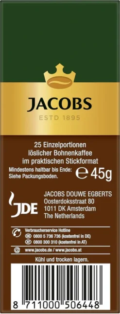 JACOBS Espresso Löslicher Kaffee 12er Pack - 12 X 25 Sticks 10 JACOBS Espresso Löslicher Kaffee 12er Pack - 12 X 25 Sticks -Bon Cafe Store be6a9d5507e6f842196145add36453c2