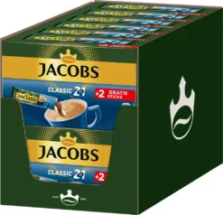 JACOBS Löskaffee Classic 2in1 Löslicher Kaffee 12 X 10+2 Sticks Instantkaffee