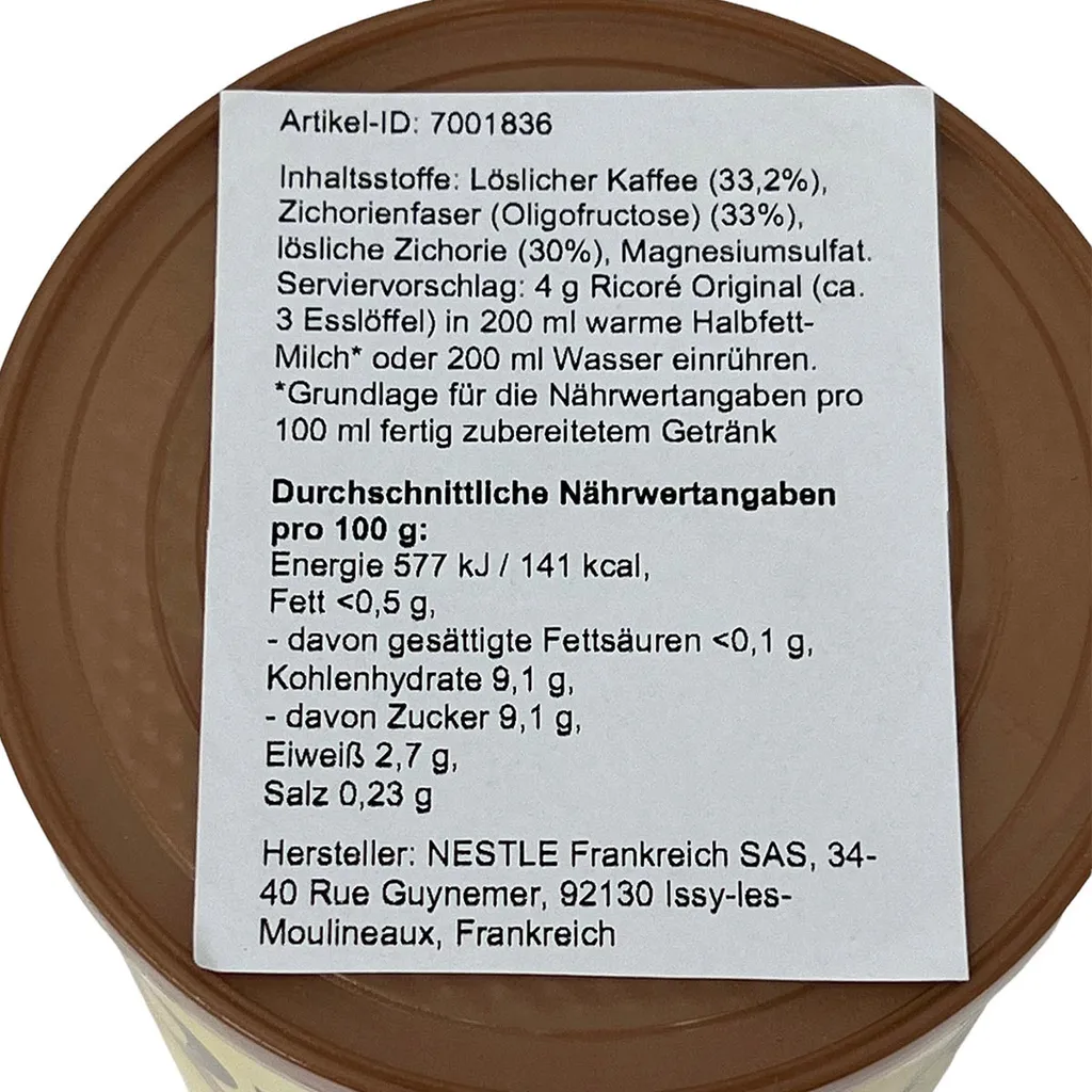 Nestlé® Nestle Ricore L'instant Douceur Instant Kaffee Mit Extrakten Aus Der Zichorie Wurzel 6 X 260 Gramm 9 Nestlé® Nestle Ricore L'instant Douceur Instant Kaffee Mit Extrakten Aus Der Zichorie Wurzel 6 X 260 Gramm – Bild 7