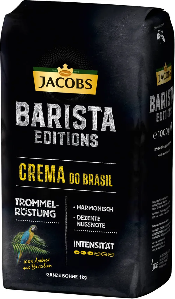 JACOBS Kaffeebohnen Barista Editions Crema Do Brasil 4 X 1 Kg Geröstete Bohnen 6 JACOBS Kaffeebohnen Barista Editions Crema Do Brasil 4 X 1 Kg Geröstete Bohnen – Bild 4