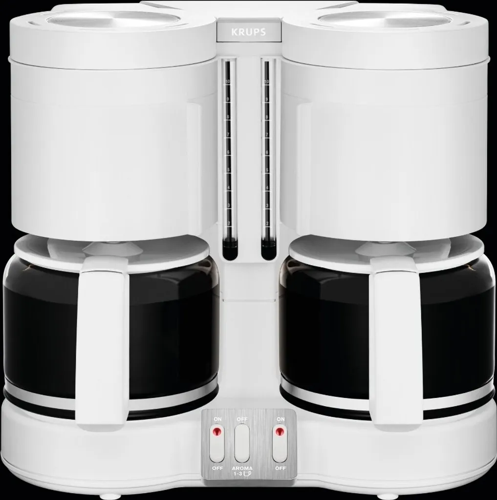 KRUPS Kaffeemaschine KM 8501 2 X 10 Tassen 2 X 1100 W Weiß 6 KRUPS Kaffeemaschine KM 8501 2 X 10 Tassen 2 X 1100 W Weiß – Bild 4