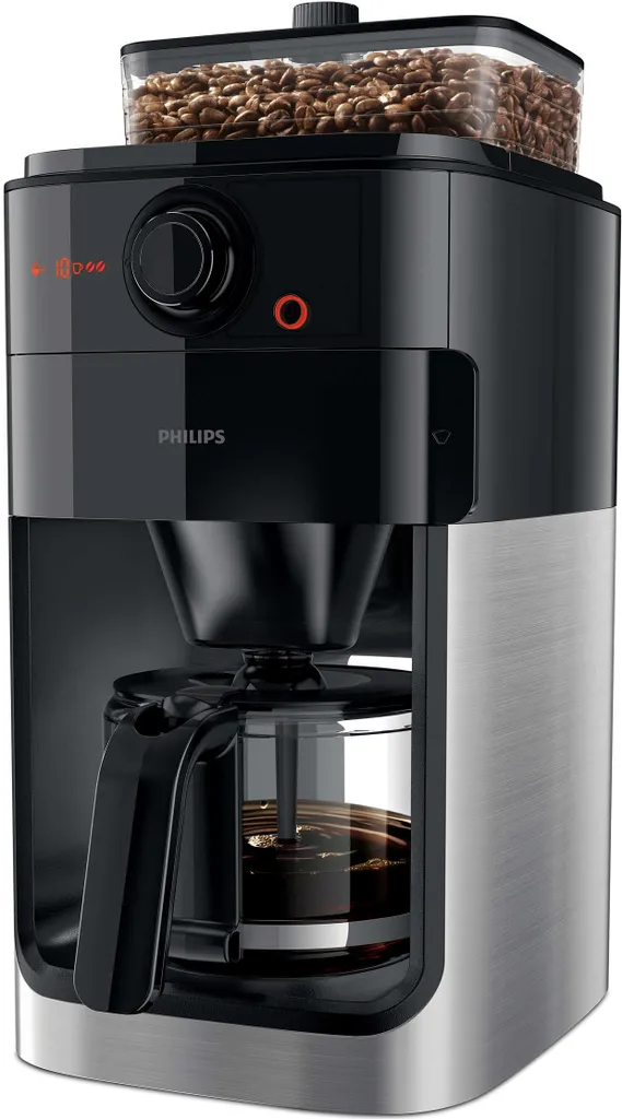 Philips Grind + Brew Filterkaffeemaschine Mit Mahlwerk, 1.2 L Glaskanne, Bis Zu 12 Tassen, Metall, Schwarz (HD7767/00) 3 Philips Grind + Brew Filterkaffeemaschine Mit Mahlwerk, 1.2 L Glaskanne, Bis Zu 12 Tassen, Metall, Schwarz (HD7767/00)