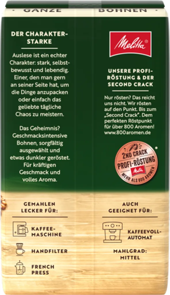 MELITTA Auslese Ganze Bohnen Für Filterkaffee 10x500 G Kräftig Mit Rundem Aroma 4 MELITTA Auslese Ganze Bohnen Für Filterkaffee 10x500 G Kräftig Mit Rundem Aroma – Bild 2