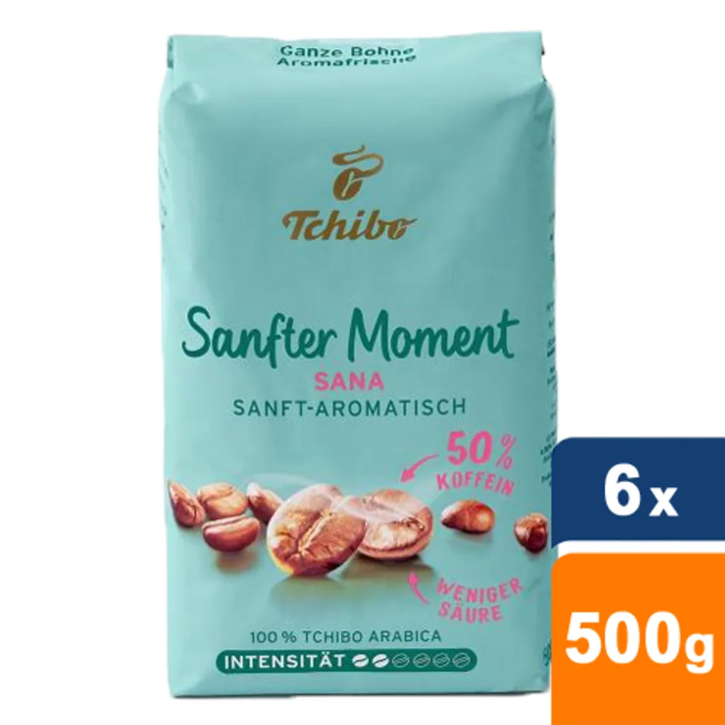 Tchibo - Sanfter Moment Sana Bohnen - 6x 500 G 3 Tchibo - Sanfter Moment Sana Bohnen - 6x 500 G