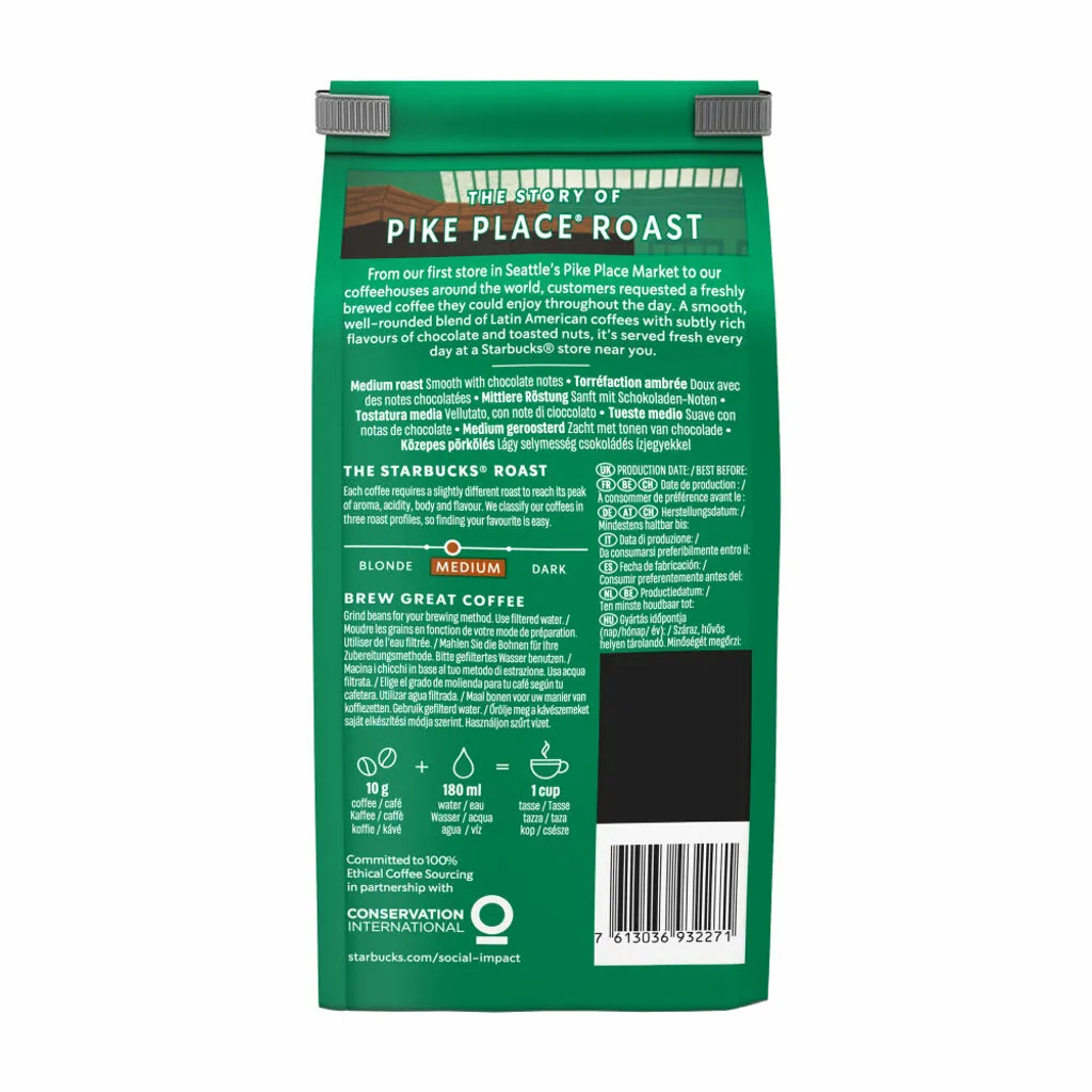 Nestlé® Starbucks Pike Place Roast, Medium, Ganze Bohne, 200 G 10 Nestlé® Starbucks Pike Place Roast, Medium, Ganze Bohne, 200 G – Bild 8