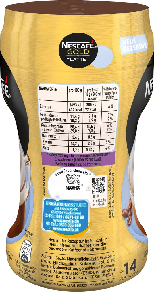 Nescafé® Nescafé Gold Typ Latte | 250g Dose 4 Nescafé® Nescafé Gold Typ Latte | 250g Dose – Bild 2