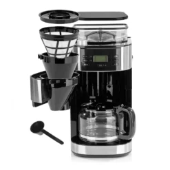 Barista Kaffeemaschine Mahlwerk 900W Edelstahl/Schwarz 12 Tassen Permanentfilter -Bon Cafe Store cf991edaa441990476faefc0f9f91c36