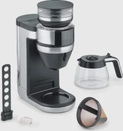 SEVERIN FILKA Vollautomat Für Filterkaffee Mit Glaskanne KA 4850 Aus Edelstahl, Matt-schwarz Edelstahl-gebürstet -Bon Cafe Store d14b71f2f1644ef0951328a7e1cdd1e2