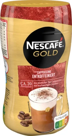Nescafé® Nescafé Gold Typ Cappuccino Entkoffeiniert | 250g Dose 20 Nescafé® Nescafé Gold Typ Cappuccino Entkoffeiniert | 250g Dose -Bon Cafe Store d2ccc744a2cf6cdc664ce66acbe9df44