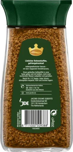 Jacobs Krönung Klassisch | Löslicher Kaffee | 200g-Glas 8 Jacobs Krönung Klassisch | Löslicher Kaffee | 200g-Glas -Bon Cafe Store d6690de5274f82b4851b37fa6800b474