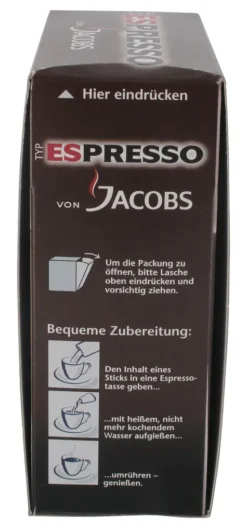 Jacobs Typ Espresso Sticks | Löslicher Kaffee | 25 Portionen -Bon Cafe Store d974244053679f784bc197cc5dc9c143