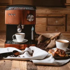 Adler Espressomaschine | Kaffeemaschine | Milchaufschäumer | Cappuccinomaschine | Siebträger Espressomaschine | Elektrische Espressomaschine | Bronze Design | 1,6L Wassertank | 850 Watt |15 Bar | -Bon Cafe Store dbcffd87193faf01f1b871c3ba469bbb