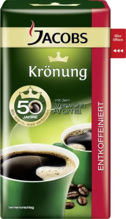 Jacobs Filterkaffee Krönung Entkoffeiniert | Gemahlen | 500g -Bon Cafe Store ddd14101f435fcb4f667c5afe163da97