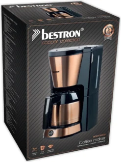 Bestron Filterkaffeemaschine Mit Thermokanne, Kaffeemaschine Für 8 Tassen Frischen Kaffee, Inkl. Permanentfilter Und Automatischer Abschaltfunktion, 900 Watt, Farbe: Kupfer 9 Bestron Filterkaffeemaschine Mit Thermokanne, Kaffeemaschine Für 8 Tassen Frischen Kaffee, Inkl. Permanentfilter Und Automatischer Abschaltfunktion, 900 Watt, Farbe: Kupfer -Bon Cafe Store e4f07f83d9665c5e082778bf4e0bff98