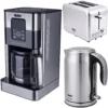 Fakir Frühstück-Set Bestehend Aus Aroma Grande Kaffeemaschine, Adell Wasserkocher, Calypso Toaster, Edelstahl
