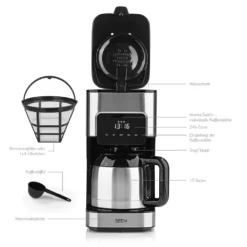 Kaffeemaschine Thermoskanne Filterkaffeemaschine 8 Tassen Timer Touch Display 22 Kaffeemaschine Thermoskanne Filterkaffeemaschine 8 Tassen Timer Touch Display -Bon Cafe Store e61a55d99c1a562d8e9756dd4bc9a6c2
