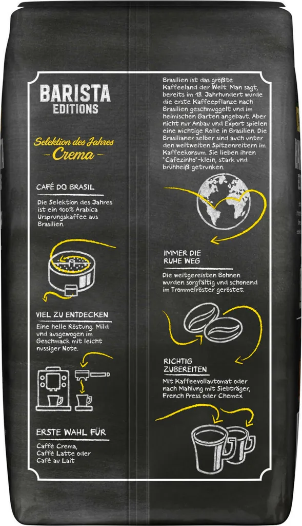 Jacobs Barista Editions Selektion Des Jahres Brasilien, Bohnenkaffee, Ganze Bohnen, Röstkaffee, Kaffeebohnen, 1000 G 5 Jacobs Barista Editions Selektion Des Jahres Brasilien, Bohnenkaffee, Ganze Bohnen, Röstkaffee, Kaffeebohnen, 1000 G – Bild 3