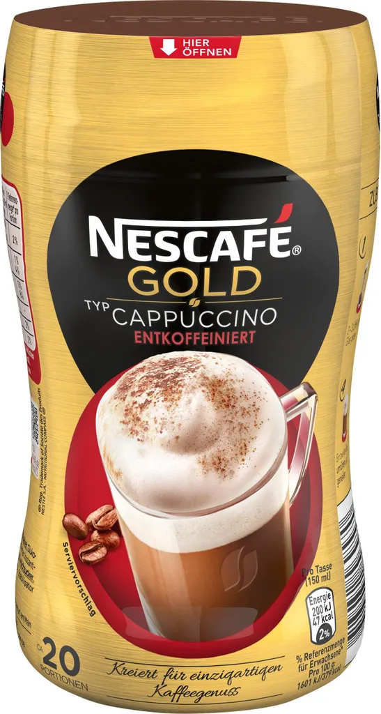 Nescafé® Nescafé Gold Typ Cappuccino Entkoffeiniert | 250g Dose 8 Nescafé® Nescafé Gold Typ Cappuccino Entkoffeiniert | 250g Dose – Bild 6