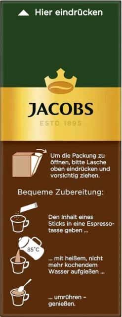 JACOBS Espresso Löslicher Kaffee 12er Pack - 12 X 25 Sticks 11 JACOBS Espresso Löslicher Kaffee 12er Pack - 12 X 25 Sticks -Bon Cafe Store f27c6f28ec73822b3615311343e31ac4