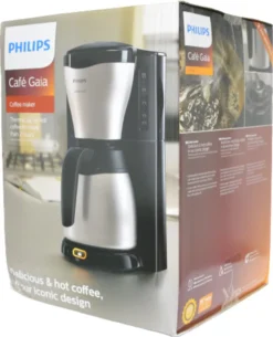 PHILIPS Gaia Collection HD7548/20 Kaffeemaschine Thermokanne, Schwarz/Edelstahl -Bon Cafe Store f73eacb68602bd4467f56b26940fcfd4