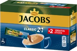 JACOBS Löskaffee Classic 2in1 Löslicher Kaffee 12 X 10+2 Sticks Instantkaffee -Bon Cafe Store f74162e8b4860b99a17b400345c95bd1
