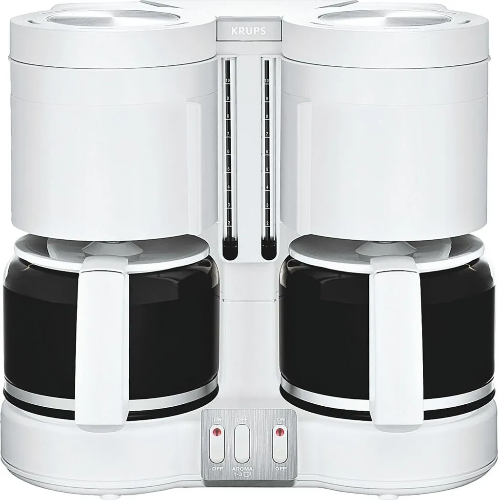 KRUPS Kaffeemaschine KM 8501 2 X 10 Tassen 2 X 1100 W Weiß 7 KRUPS Kaffeemaschine KM 8501 2 X 10 Tassen 2 X 1100 W Weiß – Bild 5