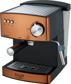 Adler Espressomaschine | Kaffeemaschine | Milchaufschäumer | Cappuccinomaschine | Siebträger Espressomaschine | Elektrische Espressomaschine | Bronze Design | 1,6L Wassertank | 850 Watt |15 Bar | -Bon Cafe Store fac095be1ac9e310313f5925aa31ffca