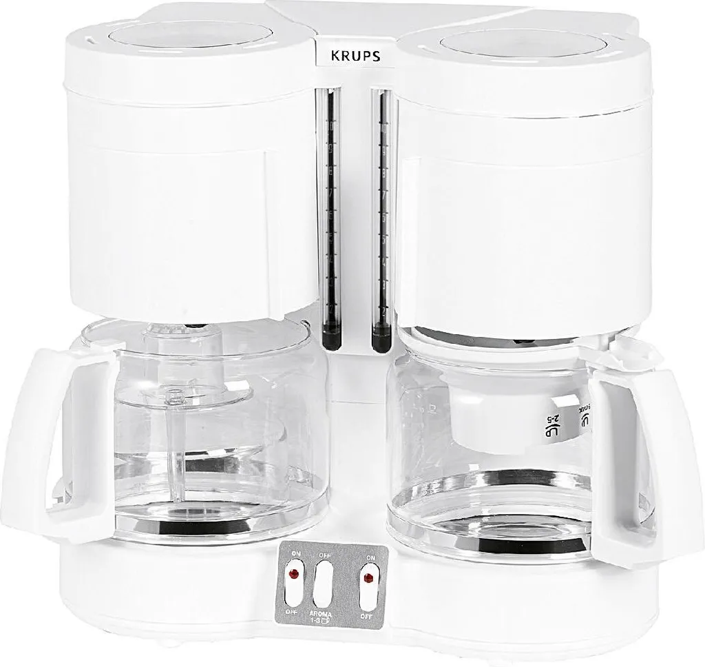 KRUPS Kaffeemaschine KM 8501 2 X 10 Tassen 2 X 1100 W Weiß 4 KRUPS Kaffeemaschine KM 8501 2 X 10 Tassen 2 X 1100 W Weiß – Bild 2