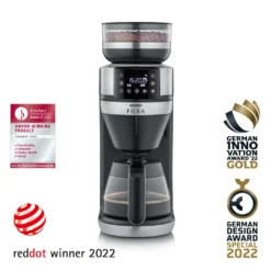 SEVERIN FILKA Vollautomat Für Filterkaffee Mit Glaskanne KA 4850 Aus Edelstahl, Matt-schwarz Edelstahl-gebürstet -Bon Cafe Store fe61dbebc65bb660ac84317f3cff80cf