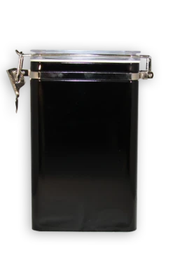 Kaffeedose Schwarz Eckig