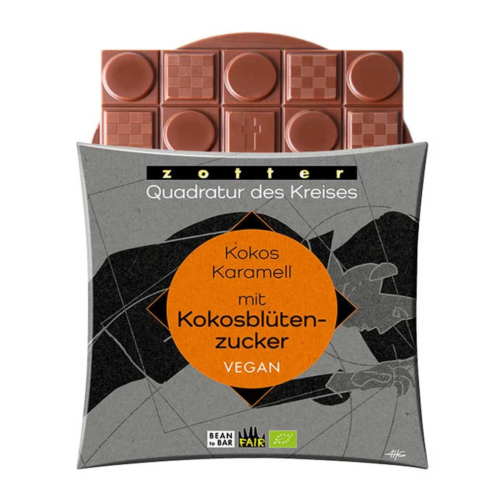 Quadratur Des Kreises - Zotter Kokos Karamell Mit Kokosblütenzucker 3 Quadratur Des Kreises - Zotter Kokos Karamell Mit Kokosblütenzucker